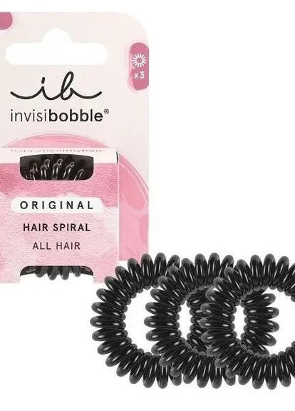 Резинка-браслет для волос ORIGINAL True Black, 3шт Invisibobble (270368716)
