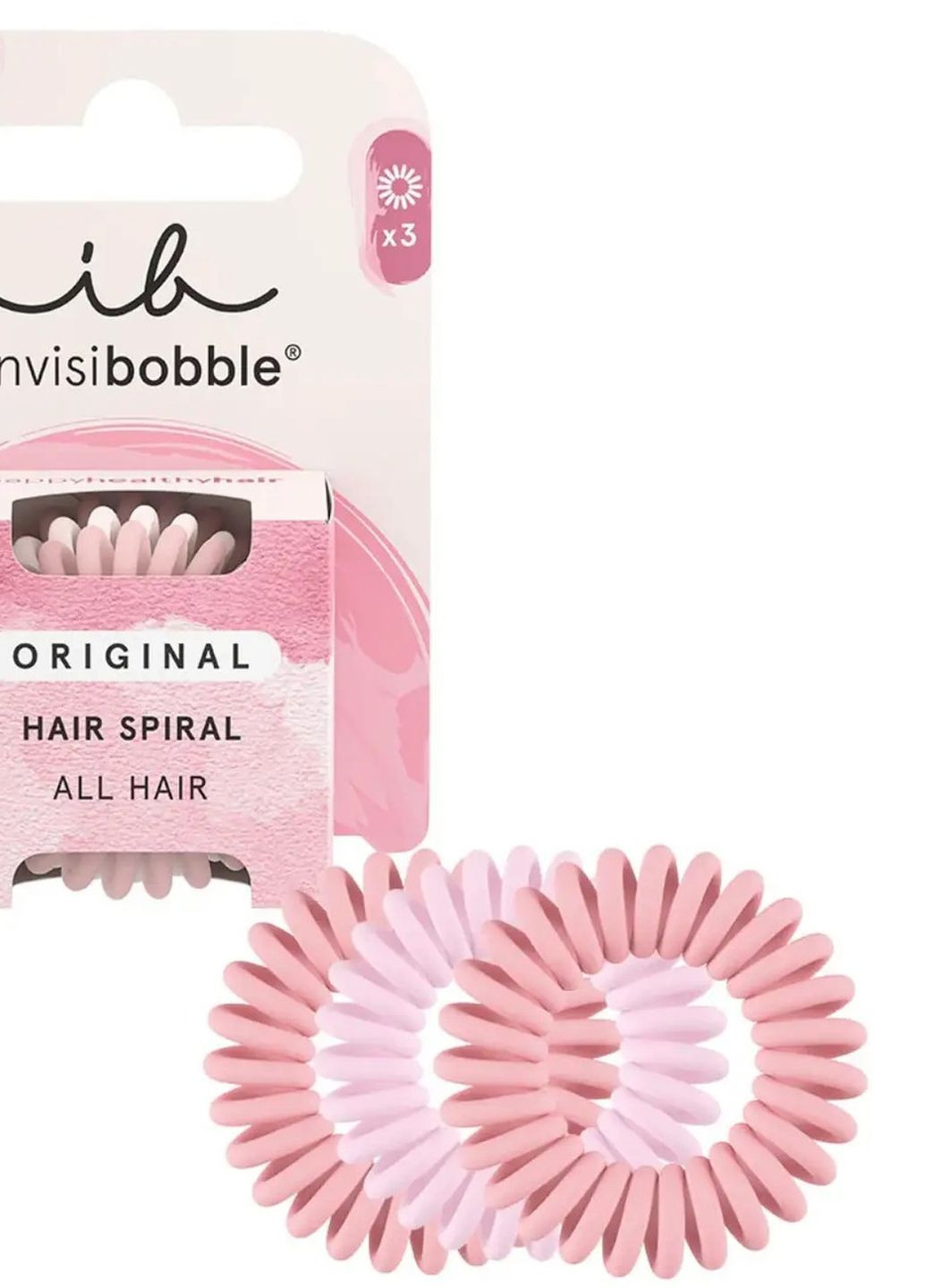 Резинка-браслет для волос ORIGINAL The Pinks, 3шт Invisibobble (270368695)
