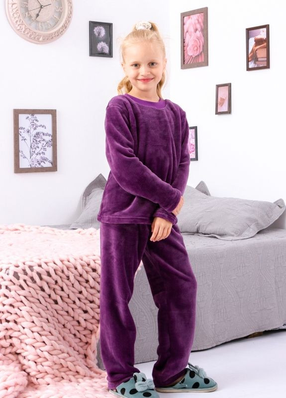 Фиолетовая зимняя пижама для девочек Носи своє