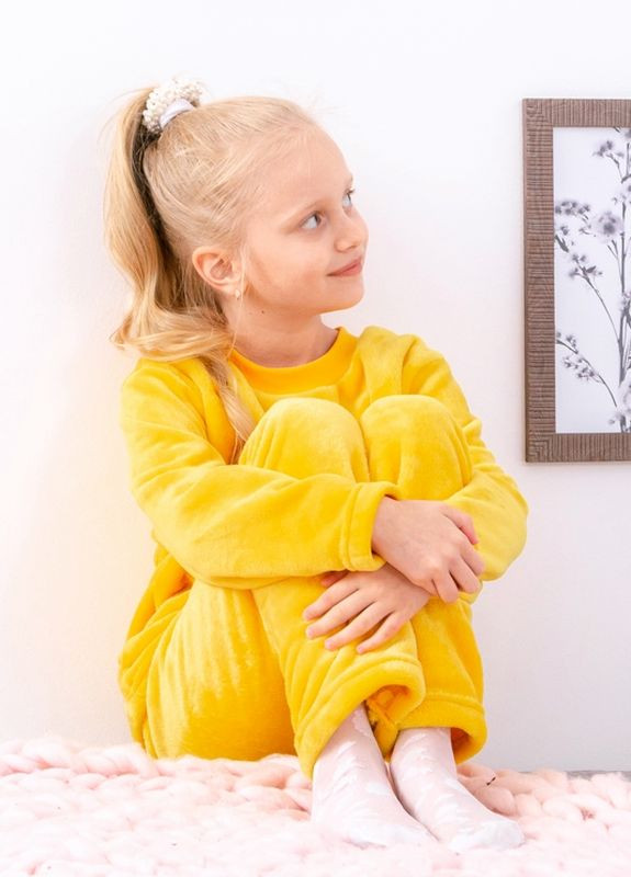 Желтая зимняя пижама для девочек Носи своє