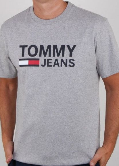 Сіра футболка з коротким рукавом Tommy Jeans DM0DM04837