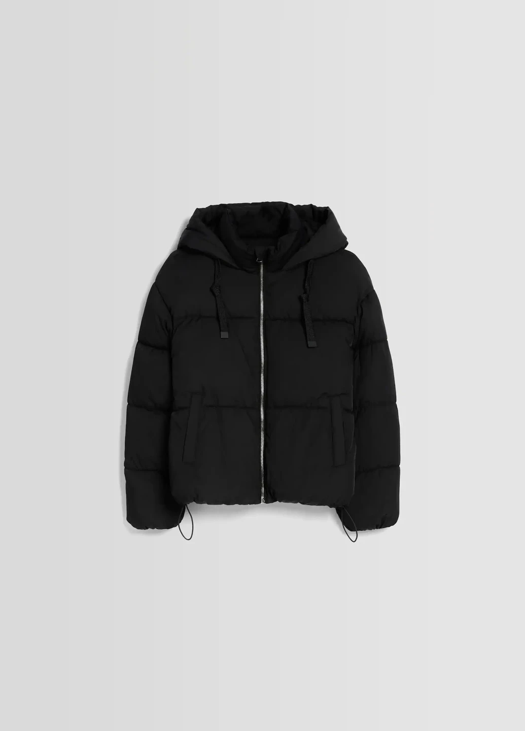 Черная демисезонная куртка Bershka
