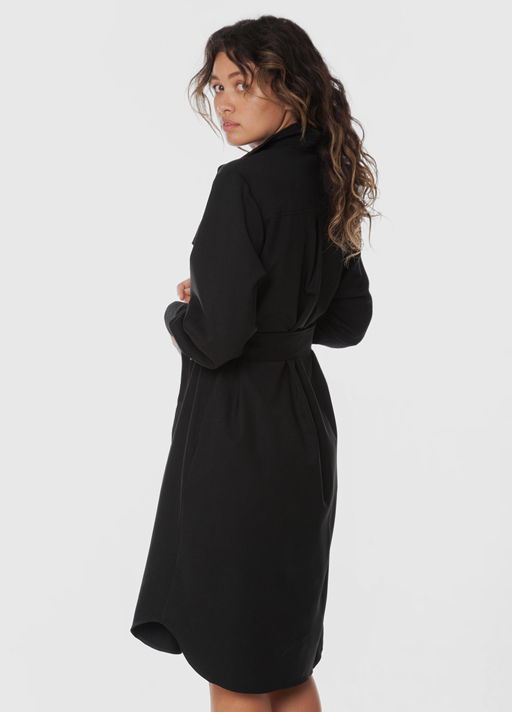 Черное кэжуал платье Parosh однотонное