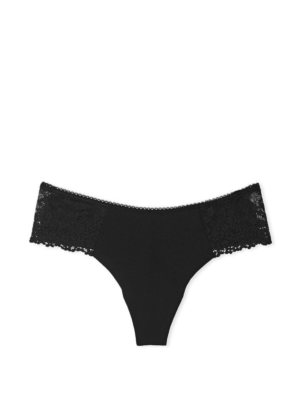 Трусики танга бесшовные Victoria's Secret no-show lace thong panty (270828737)