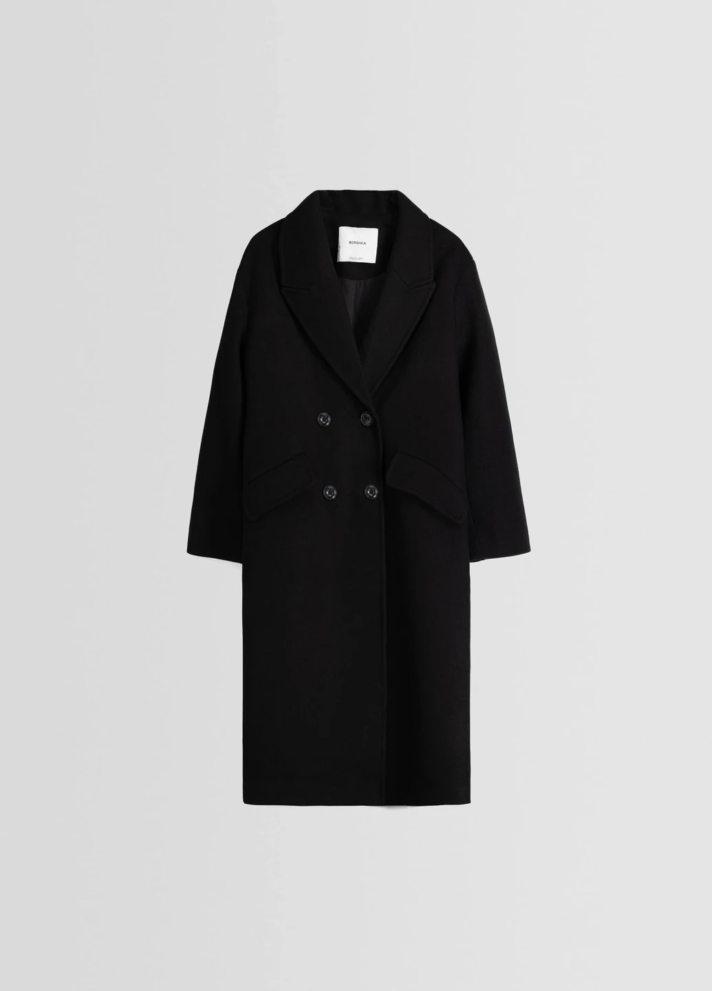 Черное демисезонное Пальто Bershka