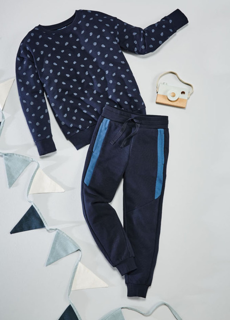 Pepperts свитшот рисунок темно-синий повседневный двунитка