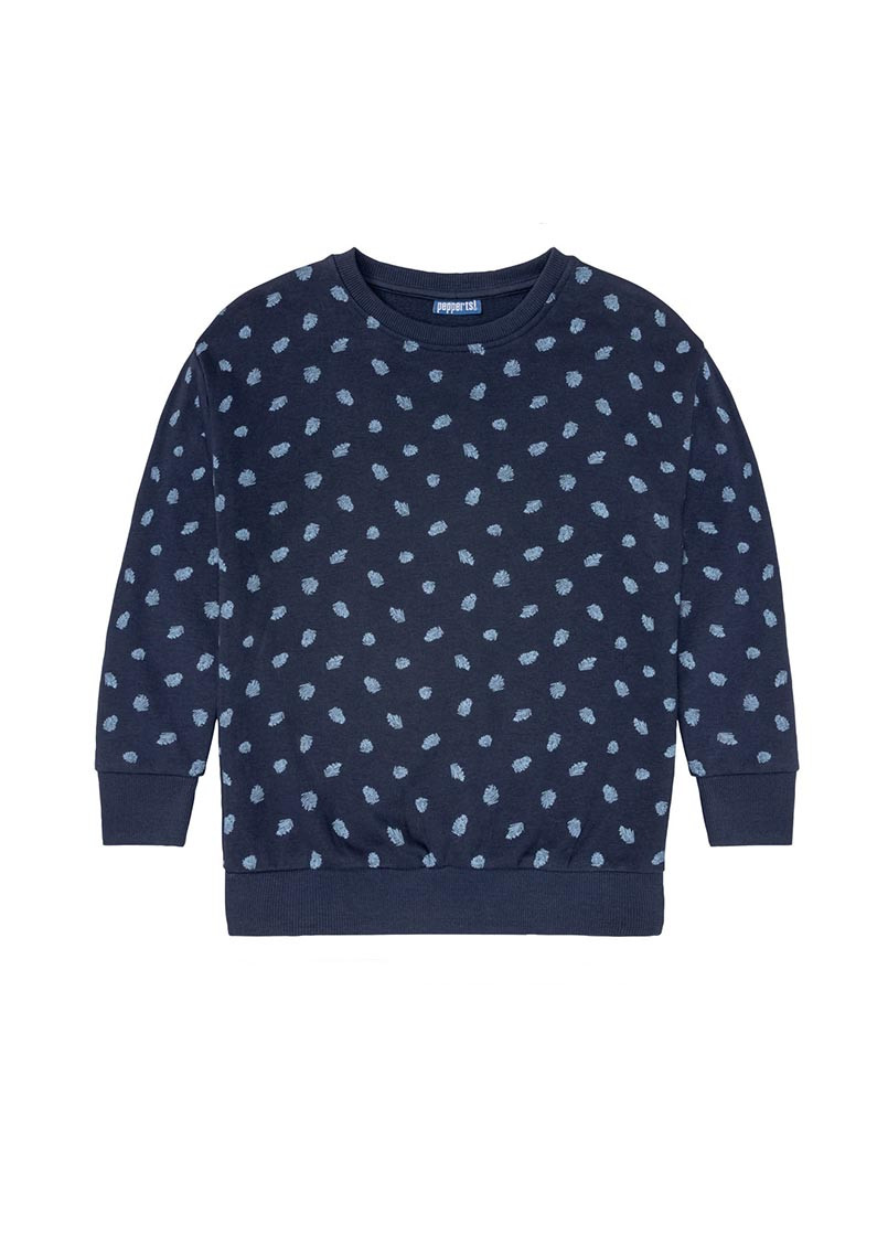Pepperts свитшот рисунок темно-синий повседневный двунитка