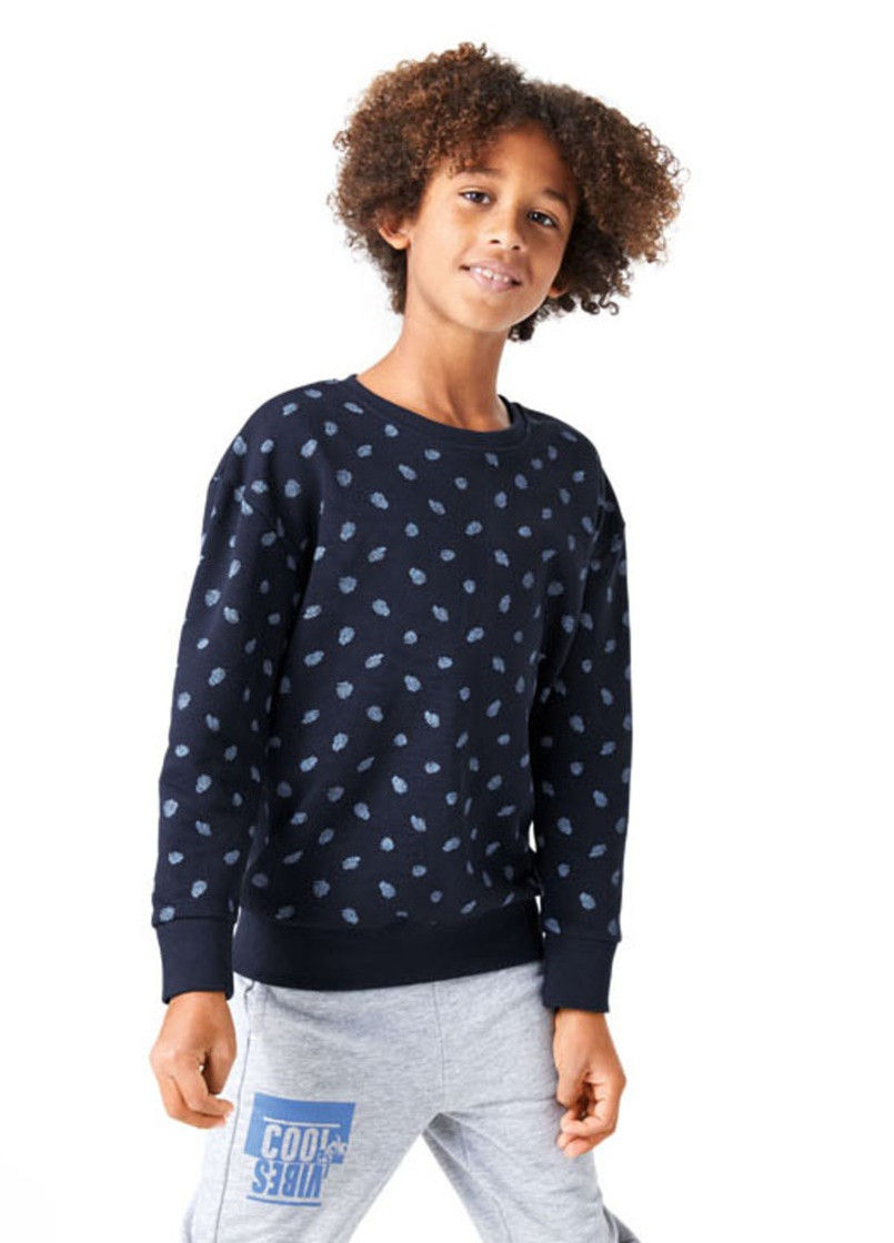 Pepperts свитшот рисунок темно-синий повседневный двунитка