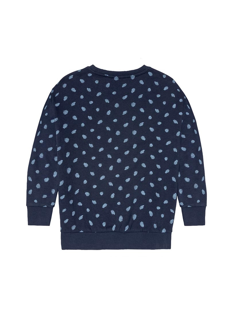 Pepperts свитшот рисунок темно-синий повседневный двунитка