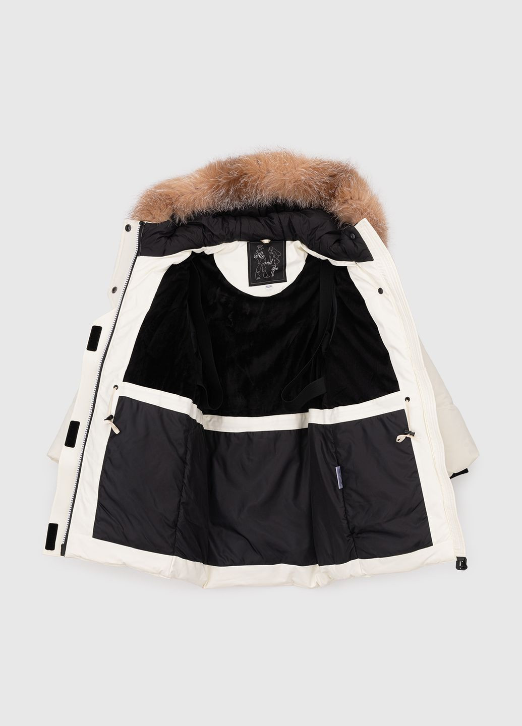 Молочная зимняя куртка Feiying