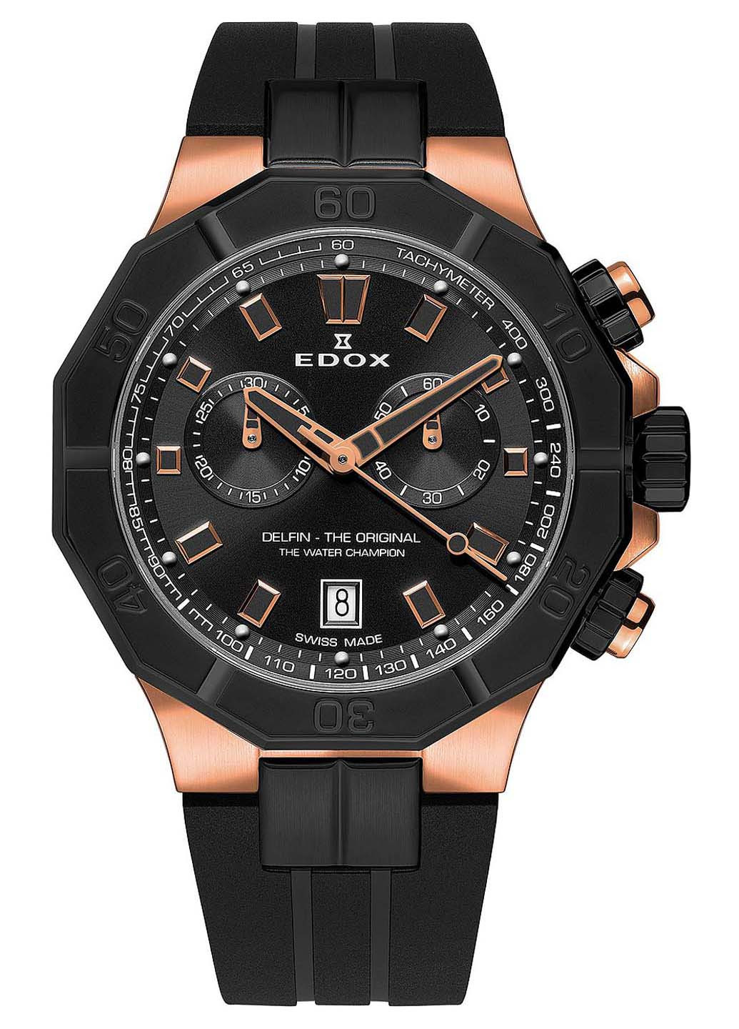 Часы Delfin Chronograph 10113 37RNCA NIR Edox (270932667)