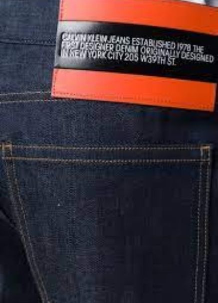 Темно-синие демисезонные прямые джинсы J70J700005 Calvin Klein