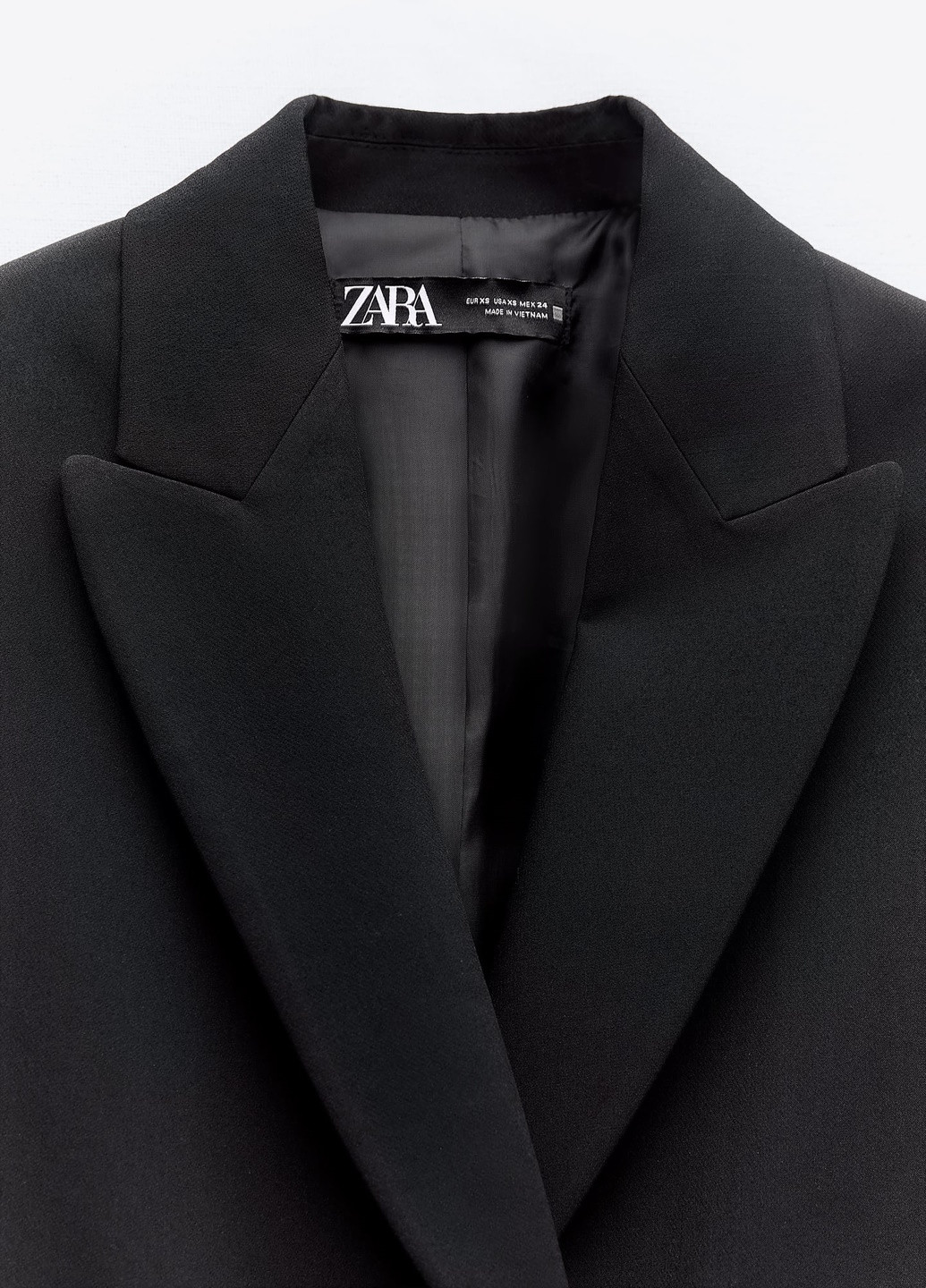 Черный женский жакет Zara однотонный - демисезонный