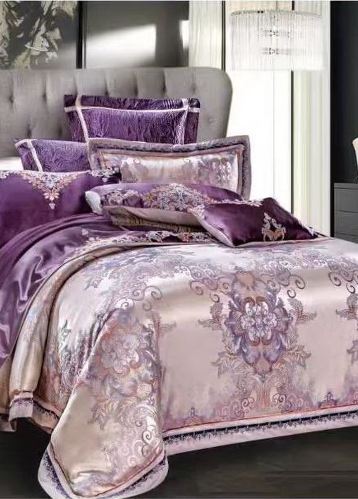Комплект постельного белья сатин-жаккард с вышивкой Евро 200х220 Bella Villa (270933459)