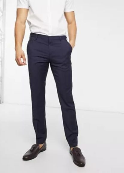 Темно-синие классические демисезонные классические брюки Tommy Hilfiger