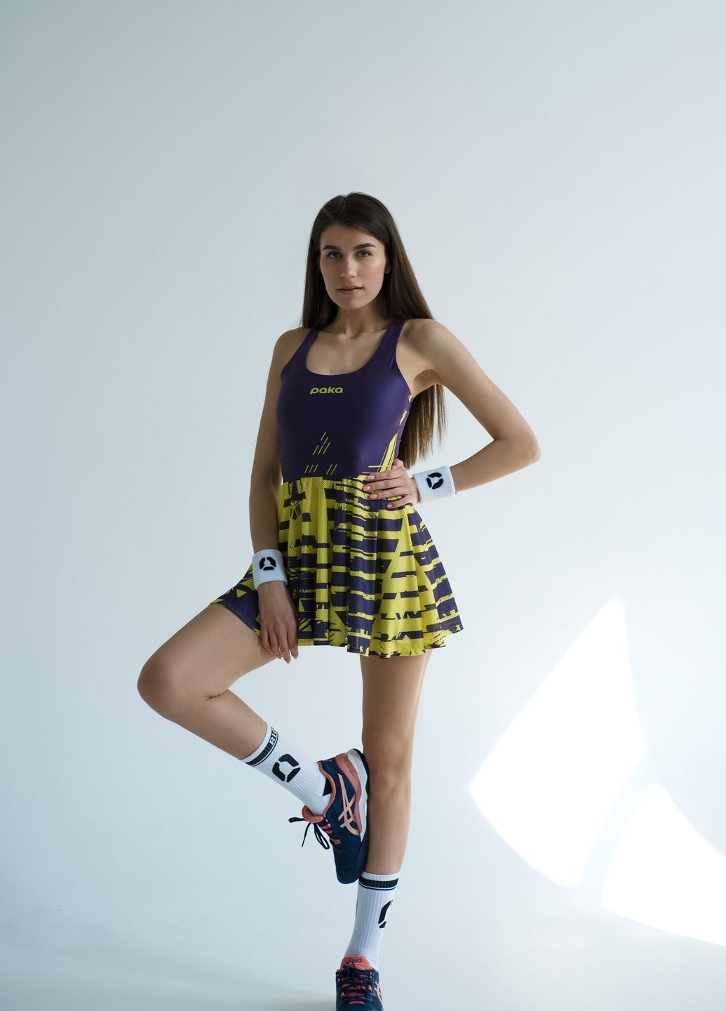 Комбинированное комплект женский, спортивный illumination от (платье, велосипедки, носки и напульсники) Paka