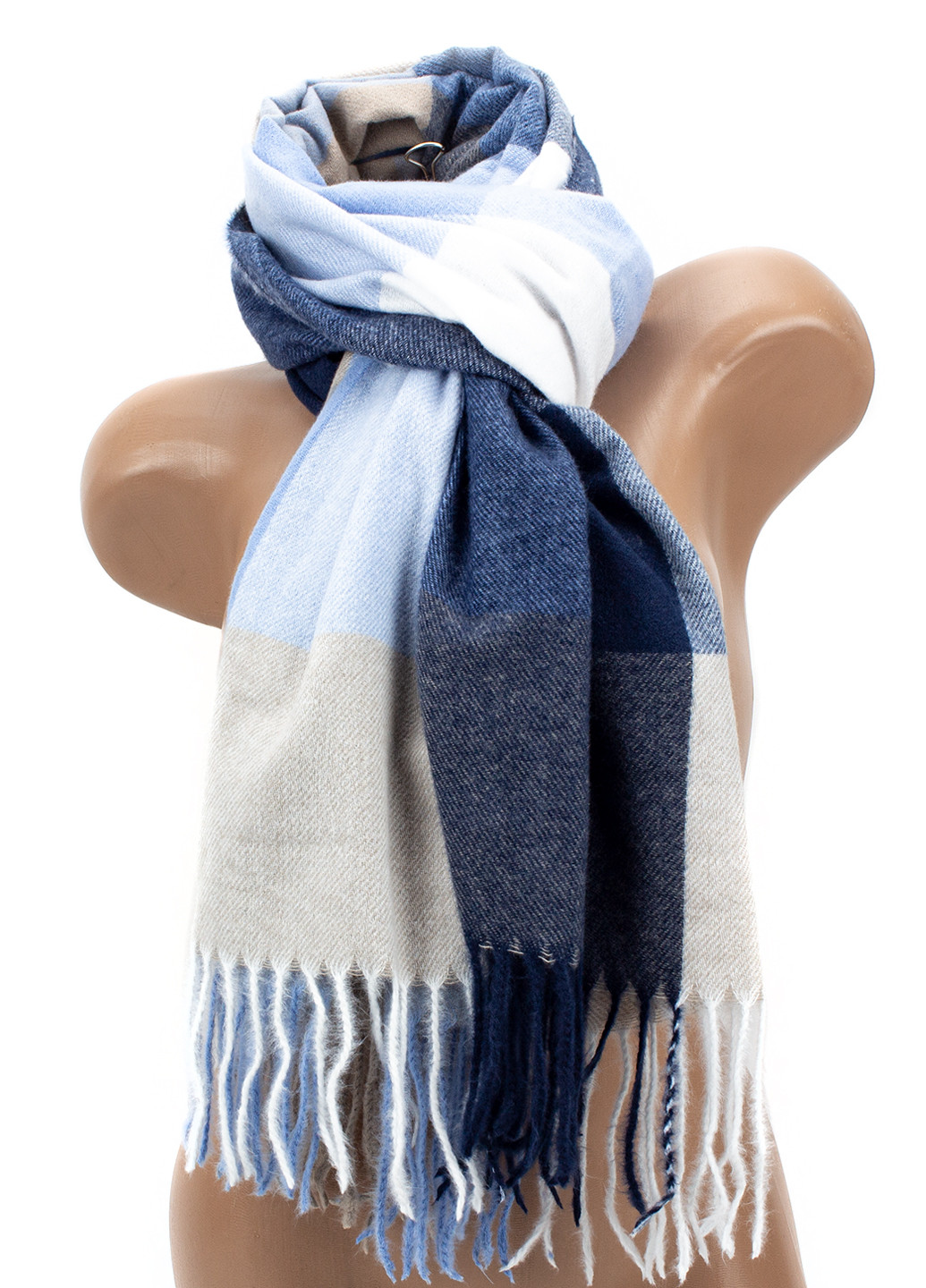 Жіночий шарф у клітку Corze f10blu (270949095)