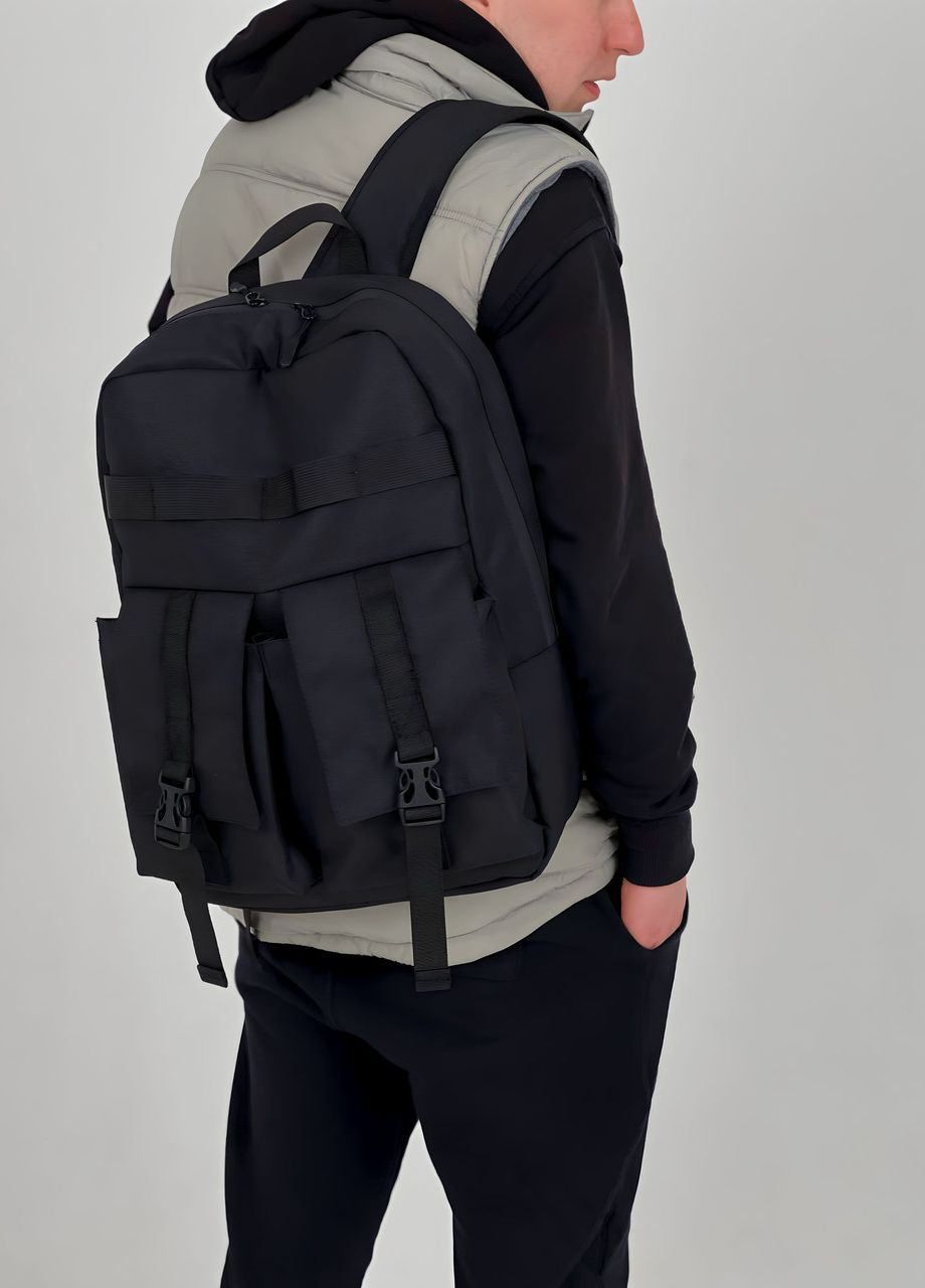 Рюкзак для путешествий классический для ноутбука, с карманами черный оксфорд ToBeYou stropa 2.0 (270937901)