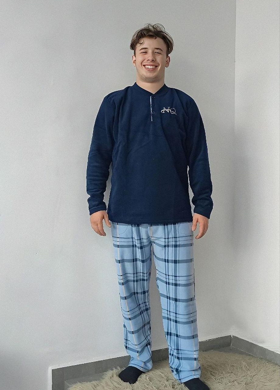 Стильная мужская пижама теплая, домашний комплект Pijamoni (270950279)