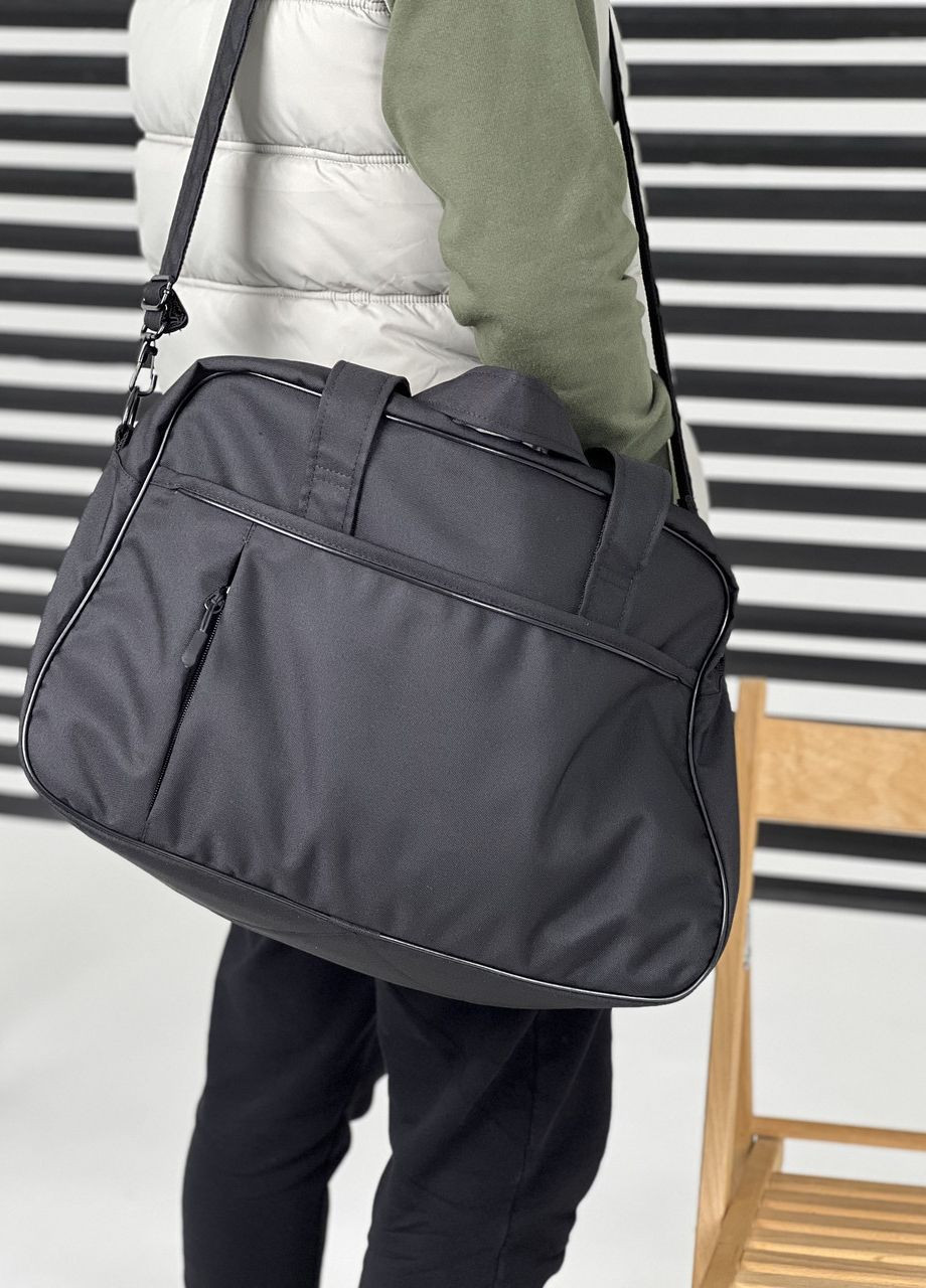 Спортивная мужская сумка для тренировок вместительная дорожная черная, на 25л оксфорд ToBeYou сумка c (271700653)