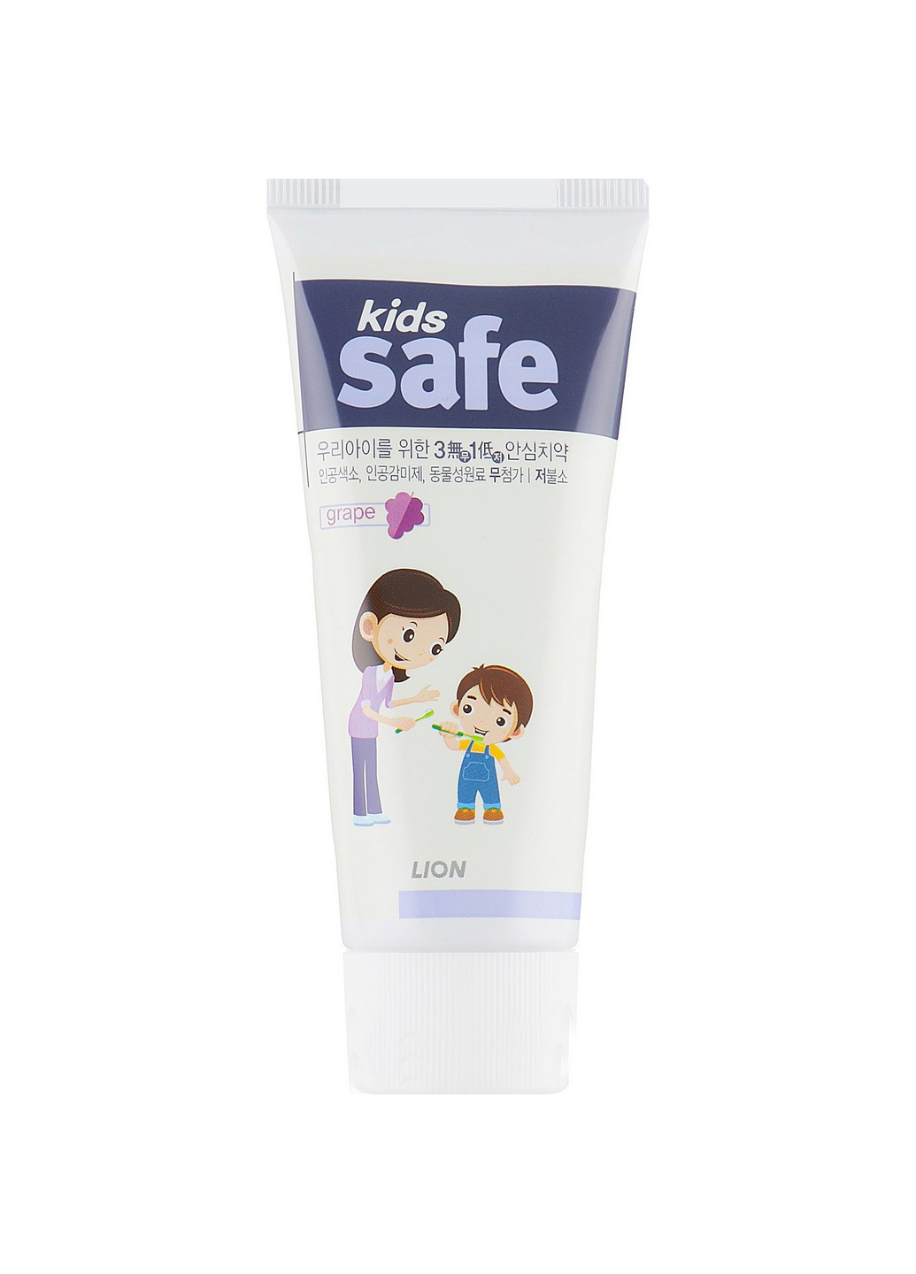 Зубная детская паста 3-12 лет с экстрактом винограда Kids Safe Toothpaste, 90 г LION KOREA (271531323)