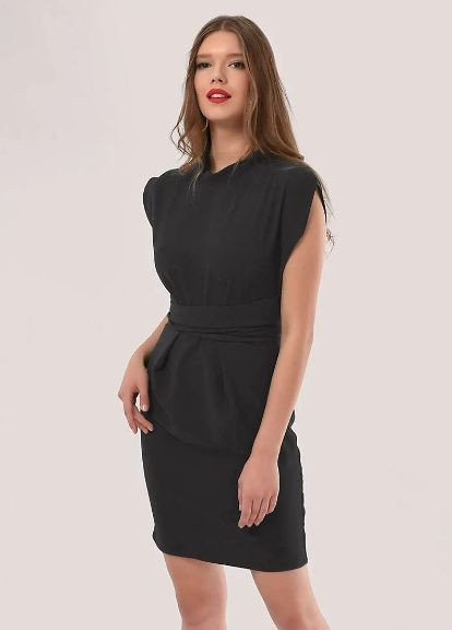 Черное коктейльное платье футляр Closet London однотонное