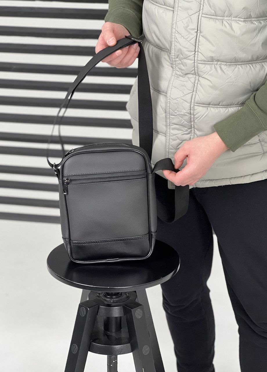 Універсальний месенджер чоловічий з екошкіри, сумка через плече | Українське виробництво ToBeYou MJ New (271700658)