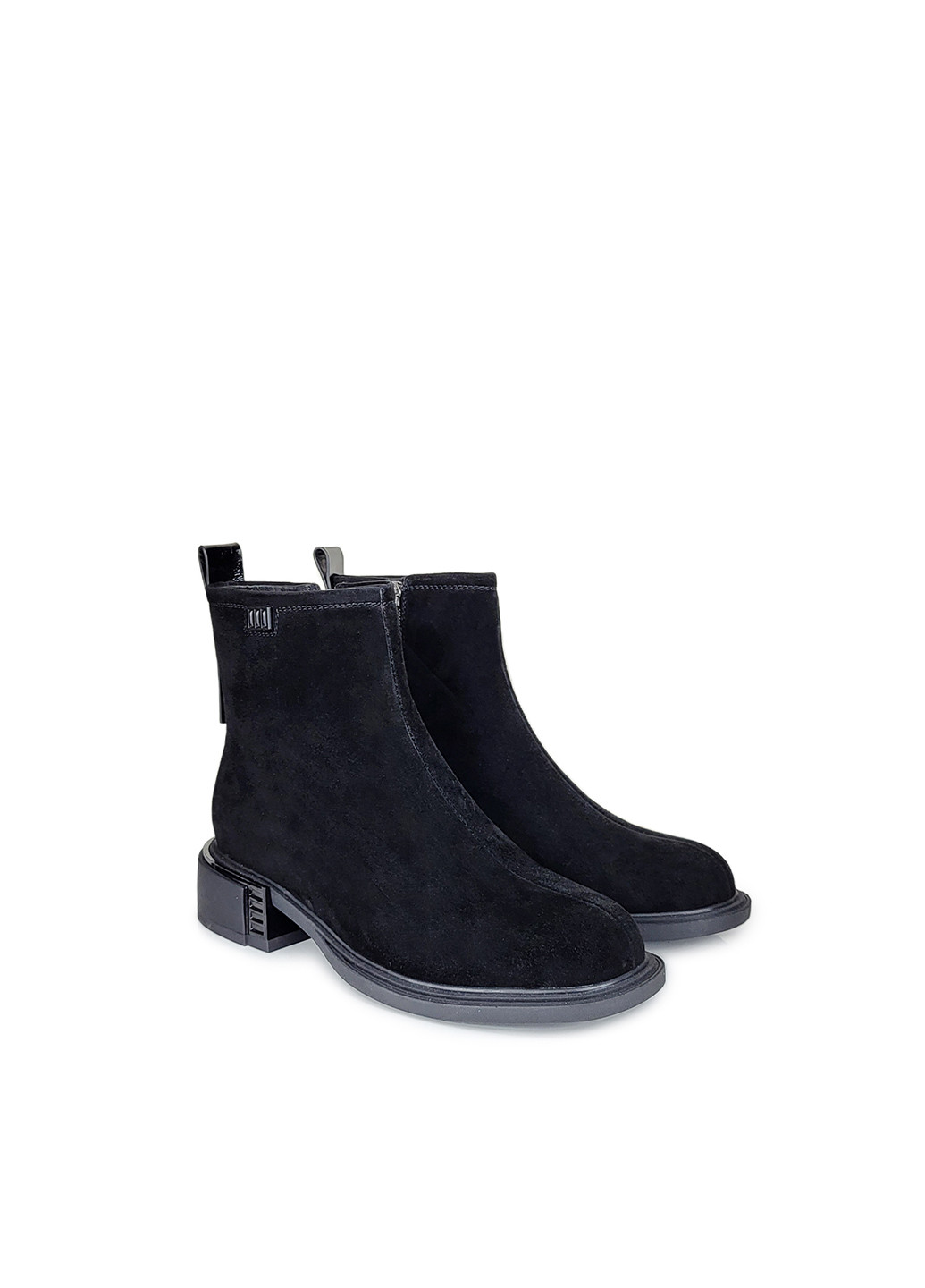 Жіночі черевики замшеві чорні на низькому каблуці,H135-863-C421 замш,,36 Brocoli (271126458)