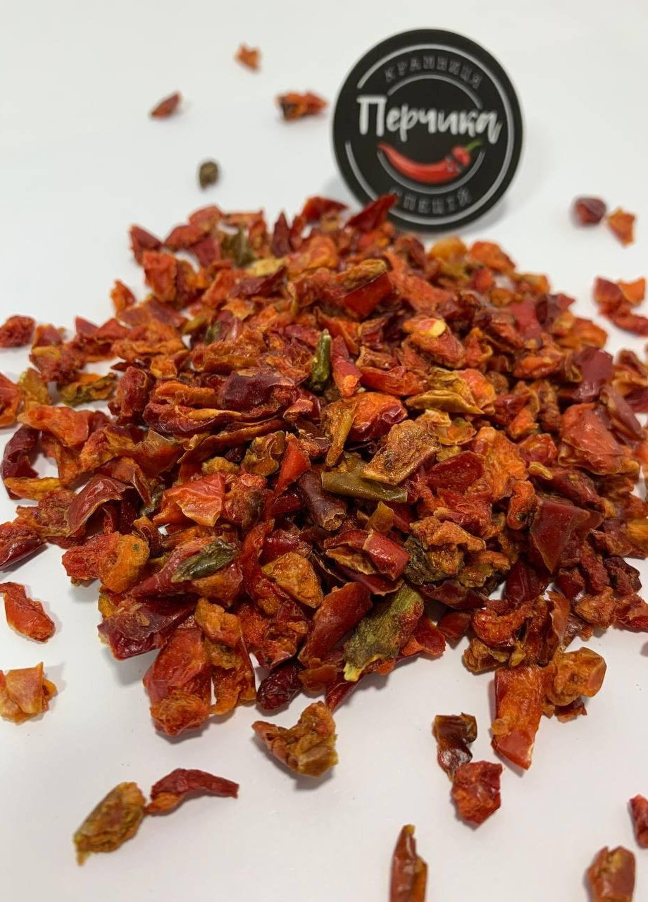 Паприка червона копчена шматочки у скляній банці 65 грам No Brand (271123974)