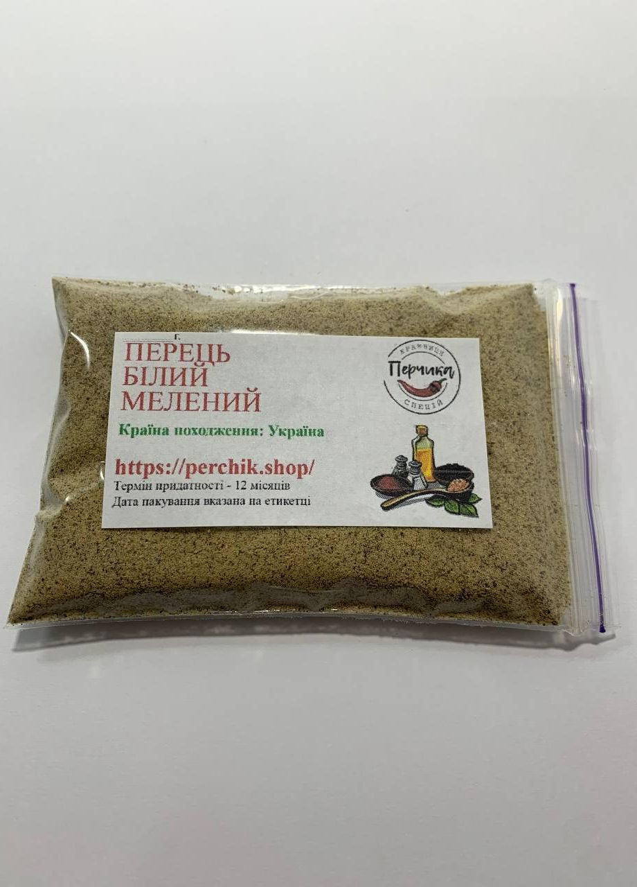 Перець білий свіжомелений з горошку 100 грам No Brand (271123830)