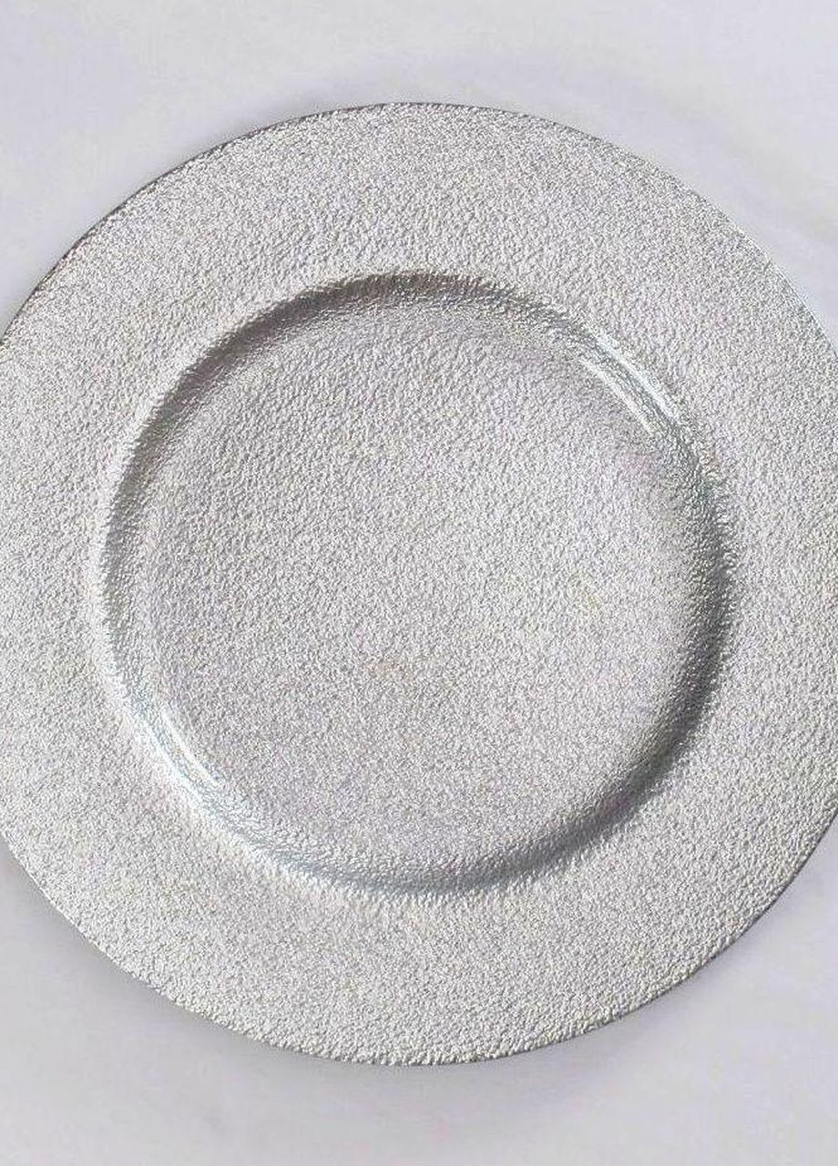 Тарелка подставная Antik Ø 33см круглая для праздничного стола REMY-DECOR silver antik (271416302)