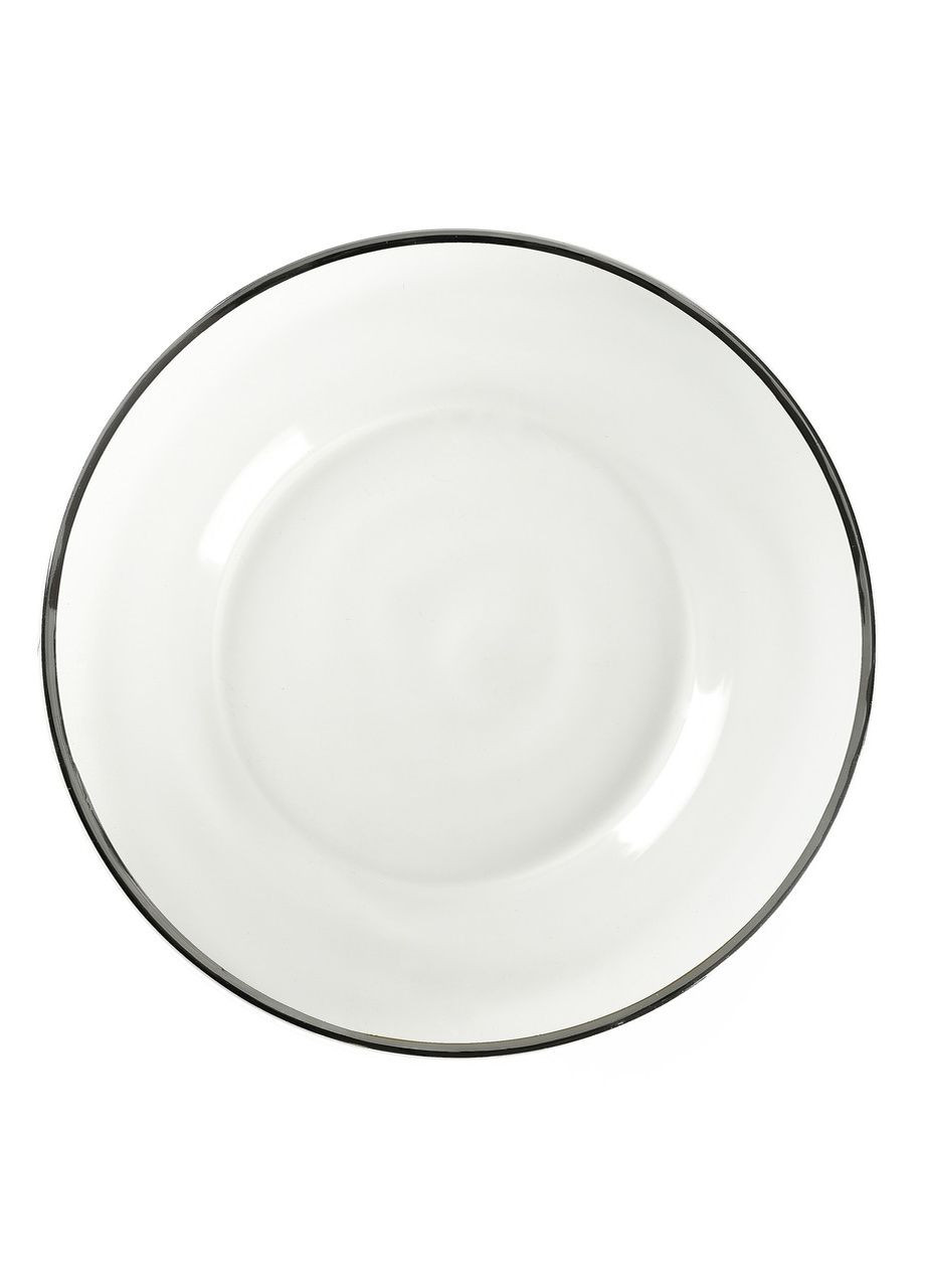 Тарелка подставная Ø 33см круглая на праздничный стол REMY-DECOR halo glass (271416313)