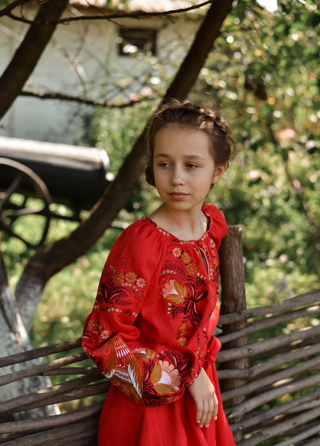 Червона вишите плаття для дівчинки Vyshyvanka (271135332)