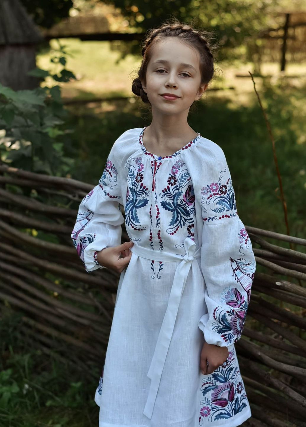 Белое вышитое платье для девочки Vyshyvanka (271135338)
