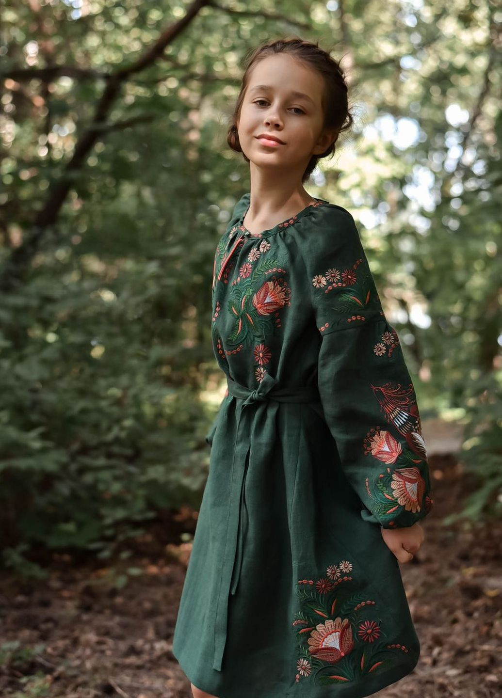 Зелена вишите плаття для дівчинки Vyshyvanka (271135344)