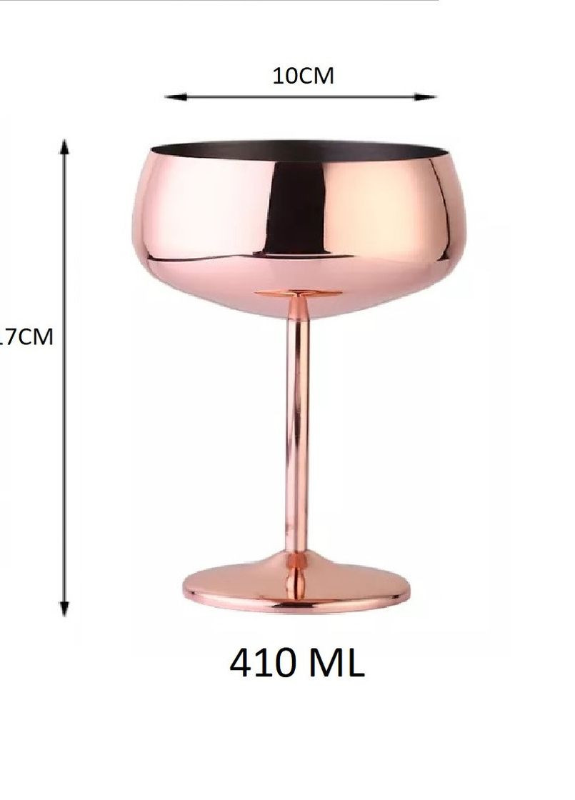 Набір келихів купе для коктейлей 410 мл рожеве золото трубочки кубики для охолодження з нержавіючої сталі на 2 особи REMY-DECOR (269462348)