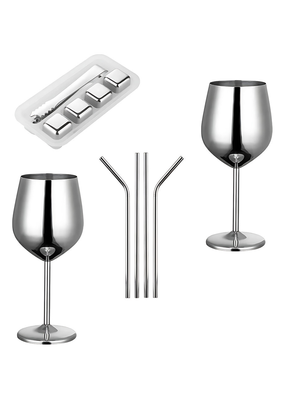Набор бокалов для вина трубочки кубики для охлаждения на 2 персоны REMY-DECOR (271416327)