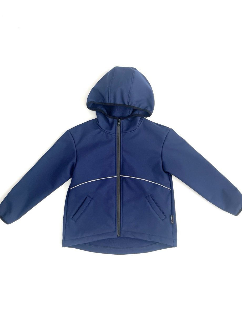 Темно-синяя детская куртка softshell alwair kids Qoopixie