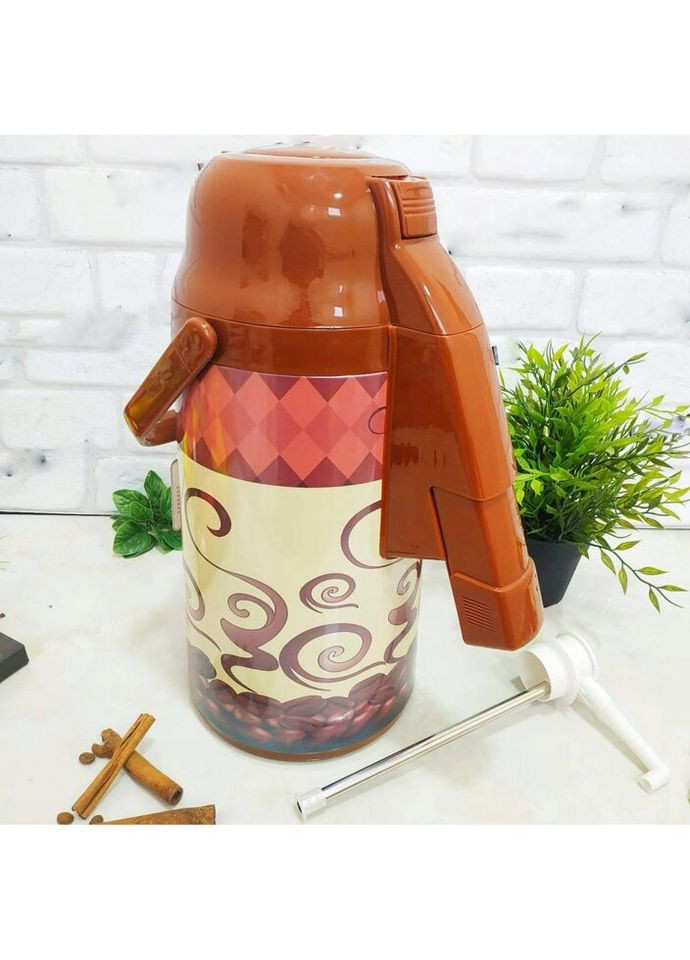 Термос із помпою FRU-265-Brown3 л коричневий Frico (271140170)