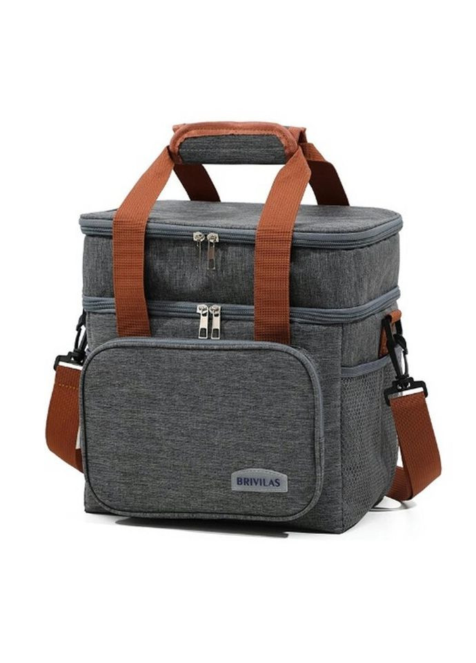 Термосумка 10955 16.5х21.5х24.5 см сіра No Brand (271140281)