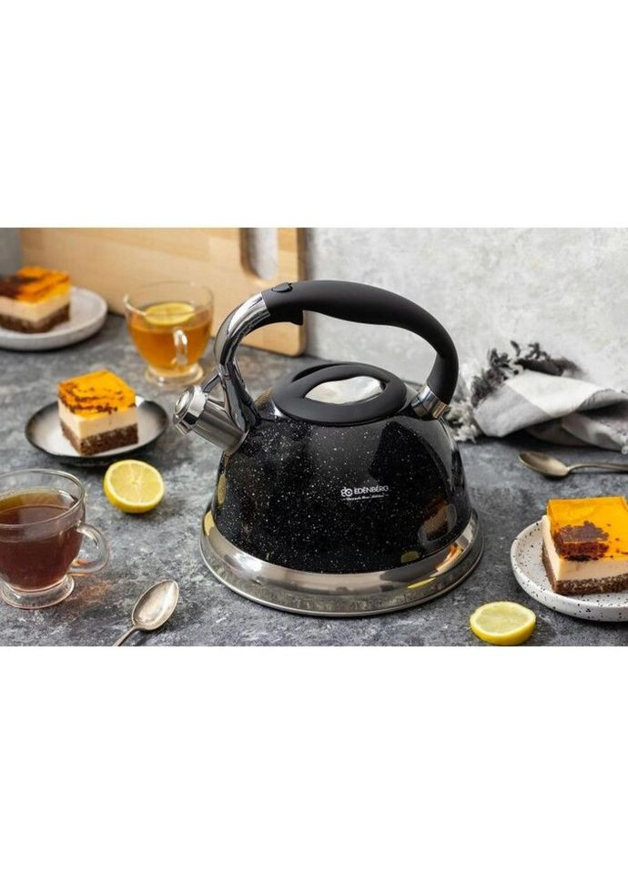 Чайник со свистком EB-1955-Black 3 л черный Edenberg (271139992)