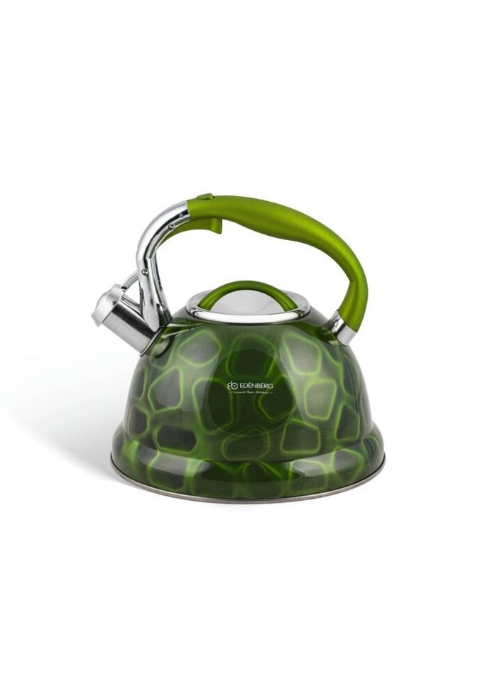 Чайник со свистком EB-1910-Green 3 л зеленый Edenberg (271140088)