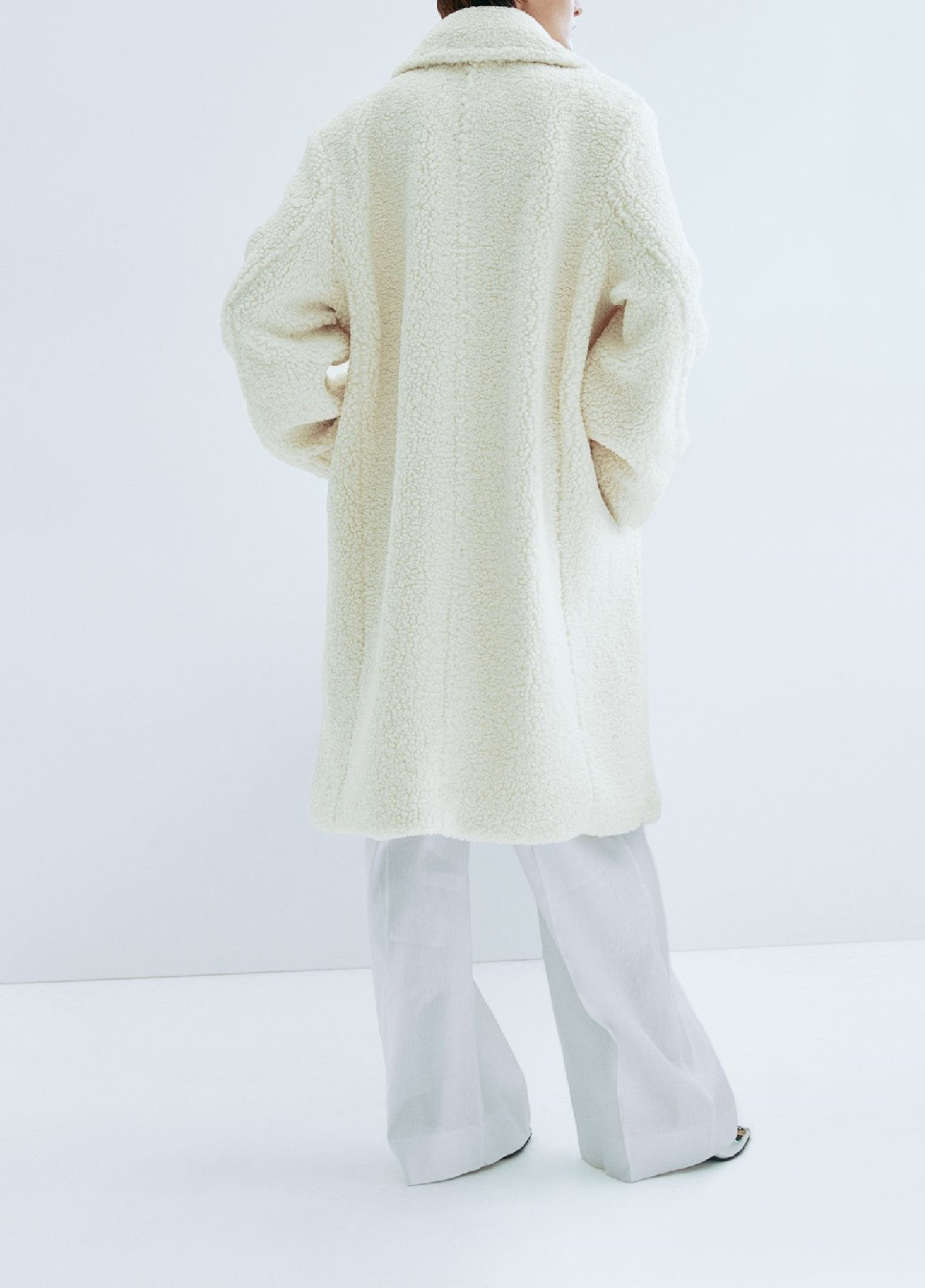 Белое демисезонное Пальто H&M