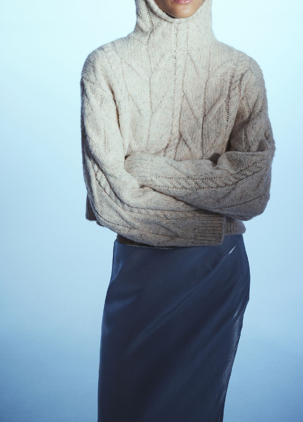 Светло-бежевый демисезонный свитер H&M