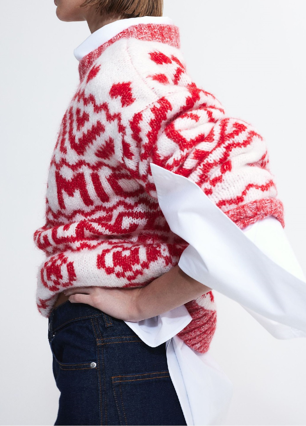 Білий демісезонний светр H&M