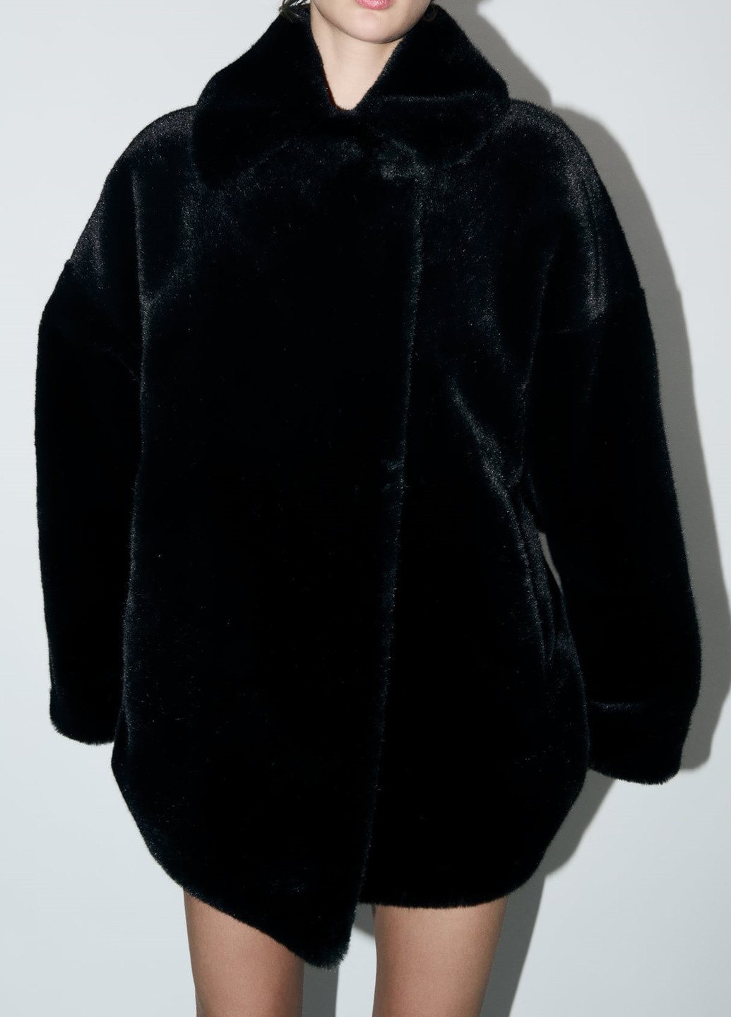 Чорне зимнє Пальто Zara