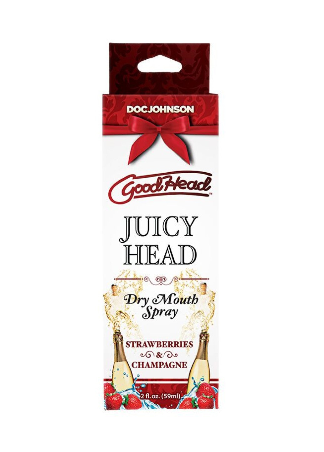 Увлажняющий оральный спрей GoodHead - Juicy Head - Strawberries and Champagne 59мл Doc Johnson (276843942)