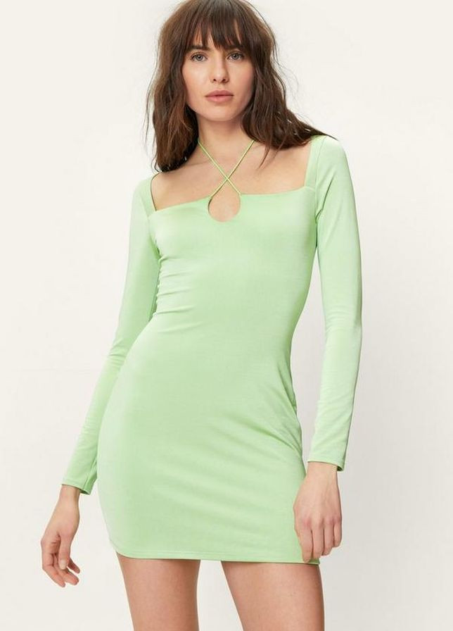 Салатовое платье Nasty Gal