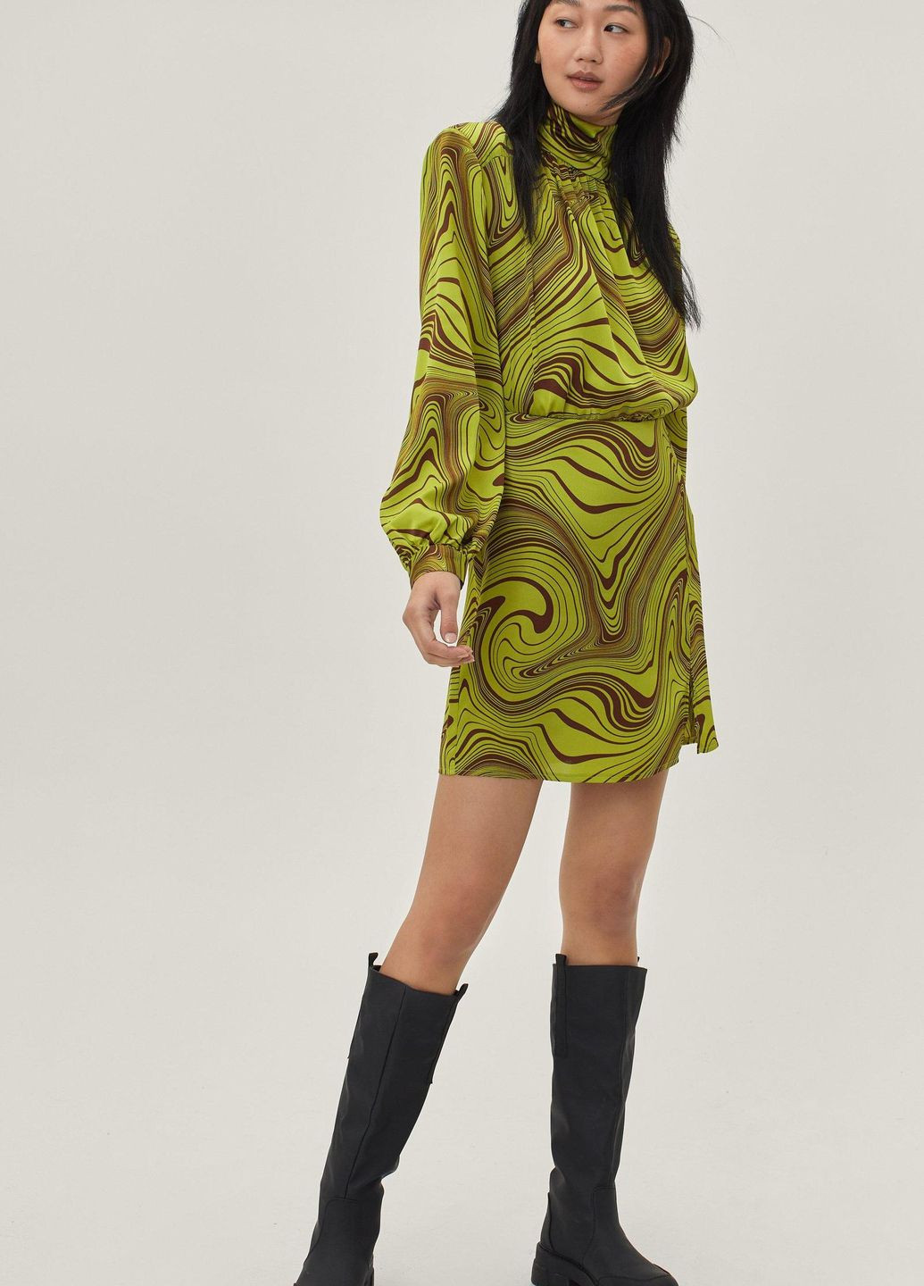 Салатовое платье Nasty Gal