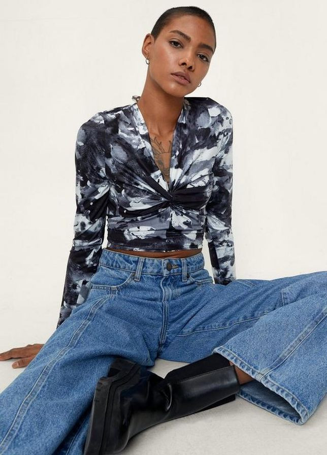 Серая блуза Nasty Gal